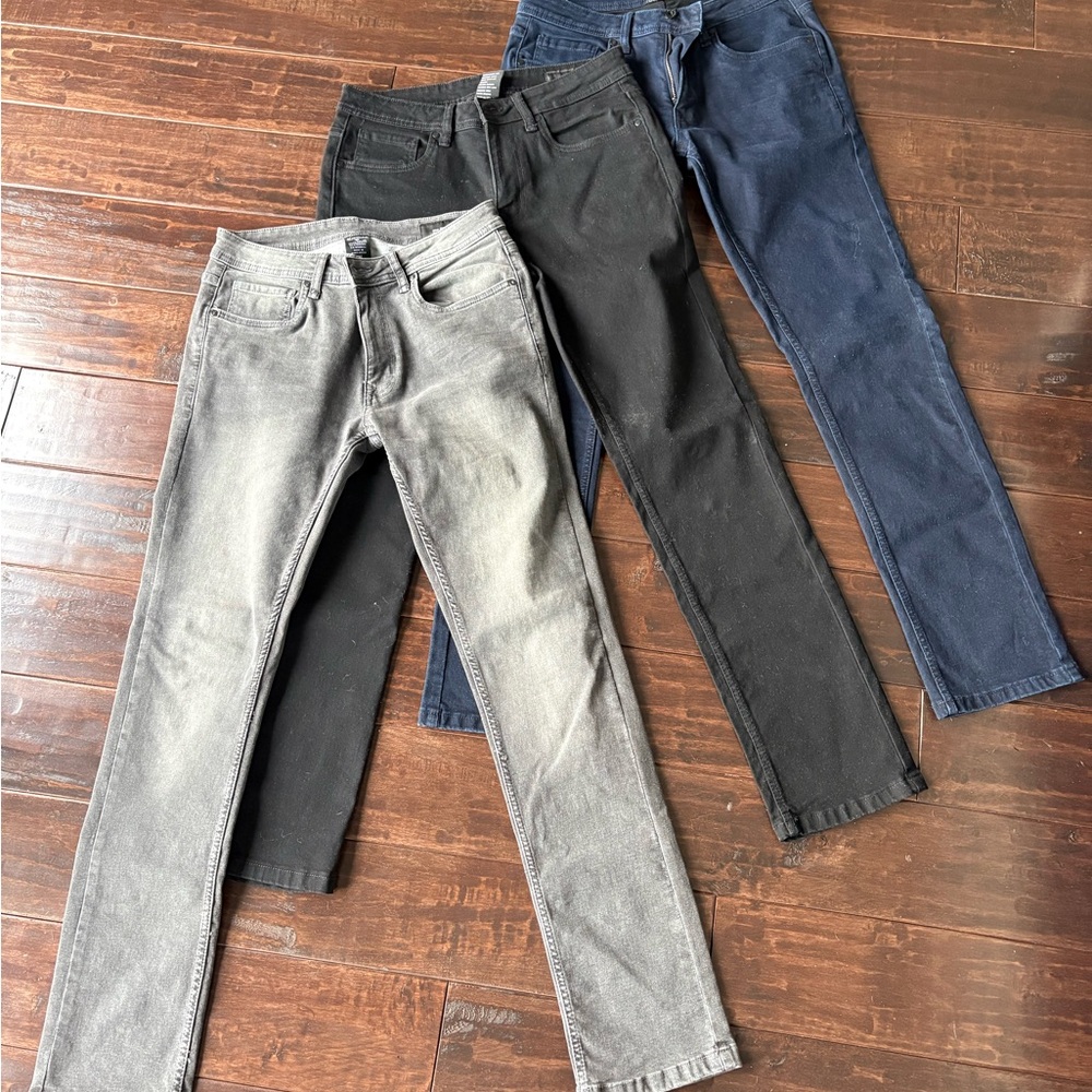 Lot of Men's The Perfect Jean NYC Slim Fit - Black, Gray, and Blue